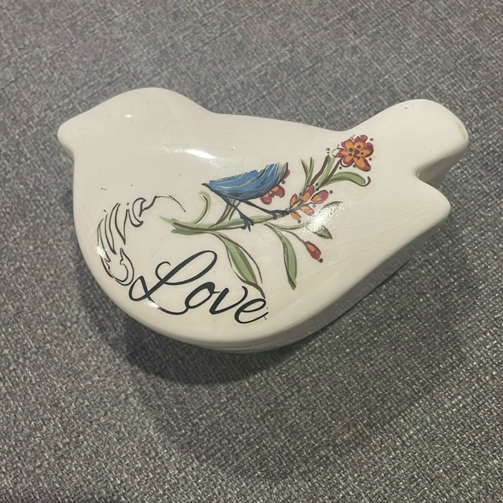 Dove Bird small Trinket with lid
